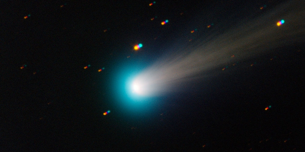 Komeet ISON gezien doorheen de Belgische TRAPPIST-telescoop in Chili