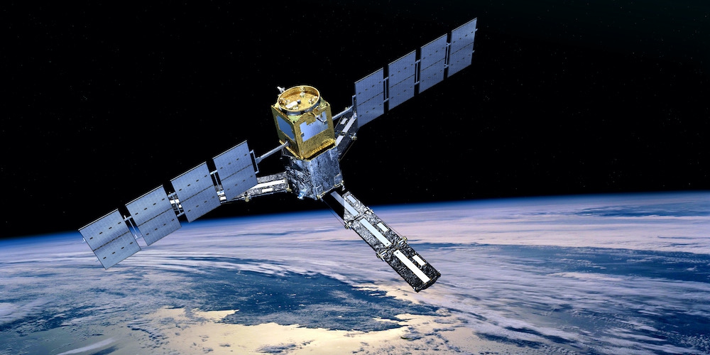 Artistieke impressie van de SMOS satelliet.