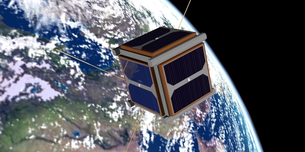 Artistieke impressie van een CubeSat satelliet