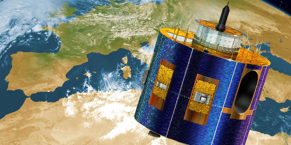 Artistieke impressie van een Meteosat Second Generation weersatelliet