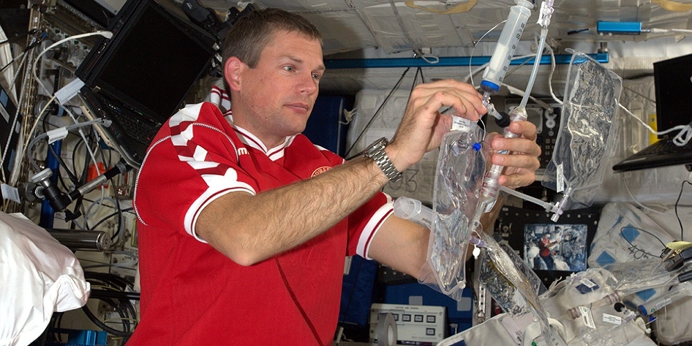 Andreas Mogensen aan boord van het ISS