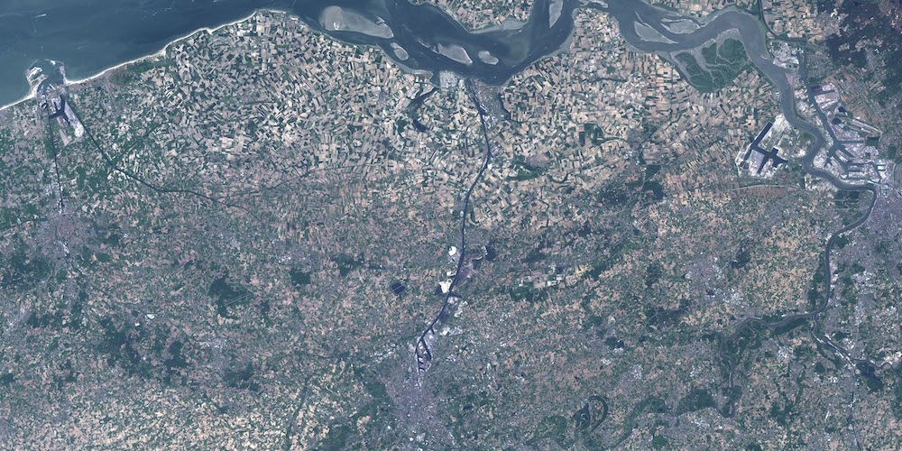 Vlaanderen gezien vanuit de ruimte