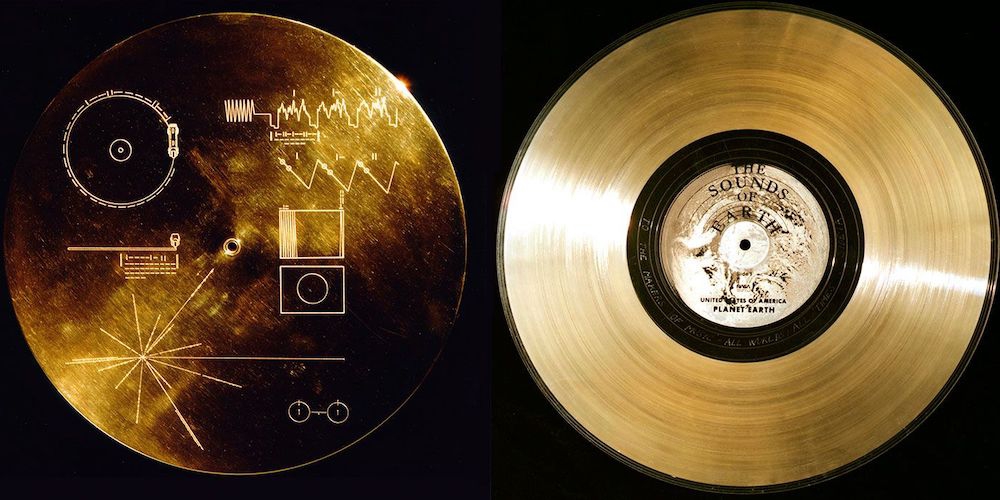 De Golden Records aan boord van de Voyager ruimtetuigen.
