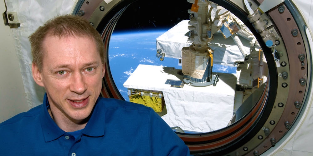 Frank De Winne tijdens zijn langdurig verblijf aan boord van het ISS