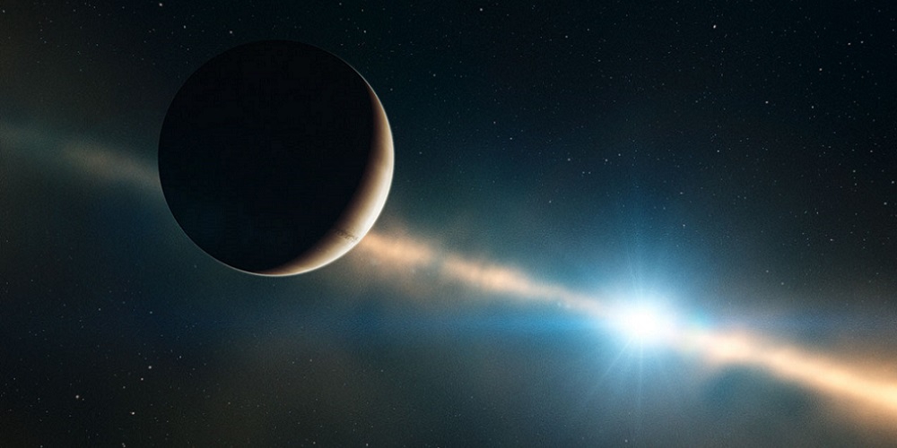 Artistieke impressie van een exoplaneet.