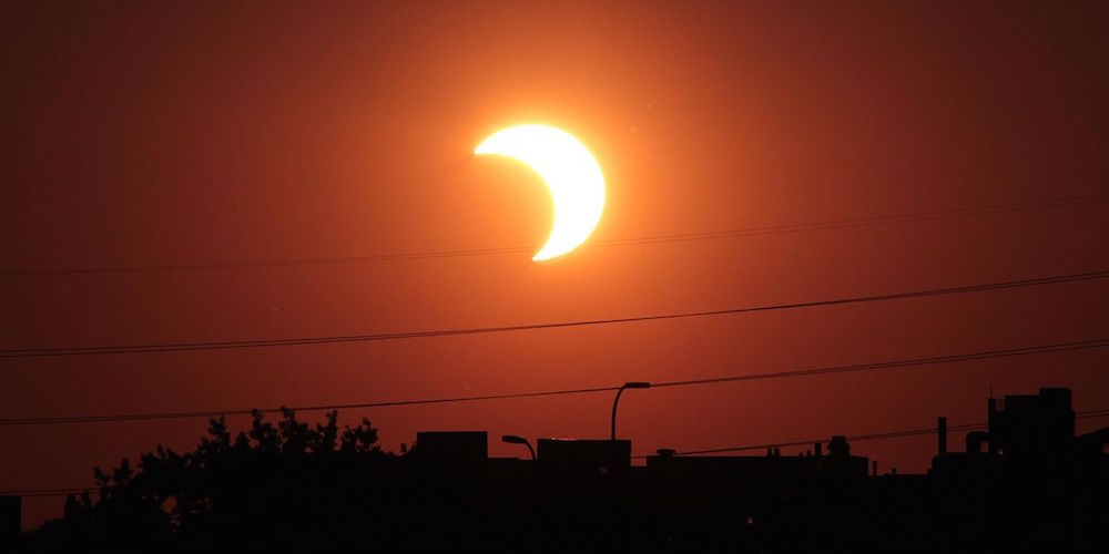 Een gedeeltelijke zonsverduistering