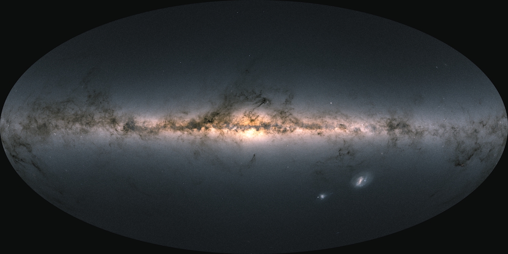 De kleur van de hemel uit Gaia’s Early Data Release 3. 