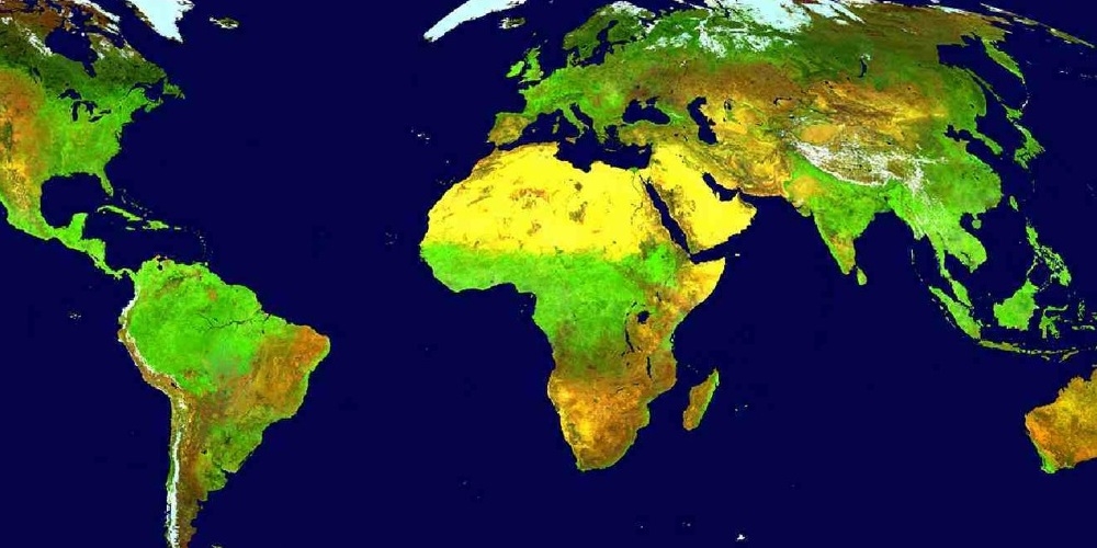 De hoeveelheid vegetatie op Aarde gezien vanuit de ruimte