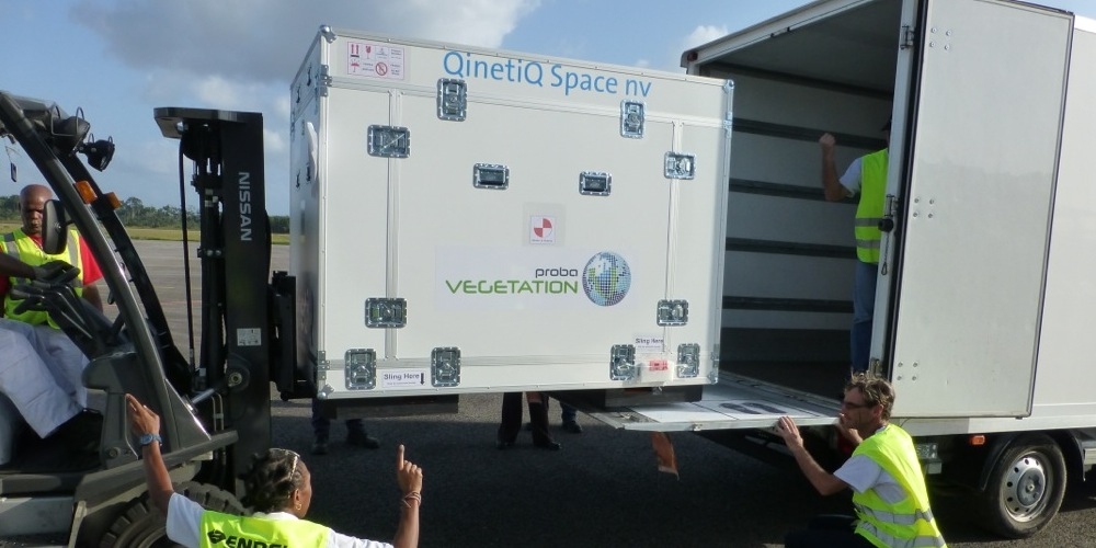Proba-V komt aan in Frans-Guyana