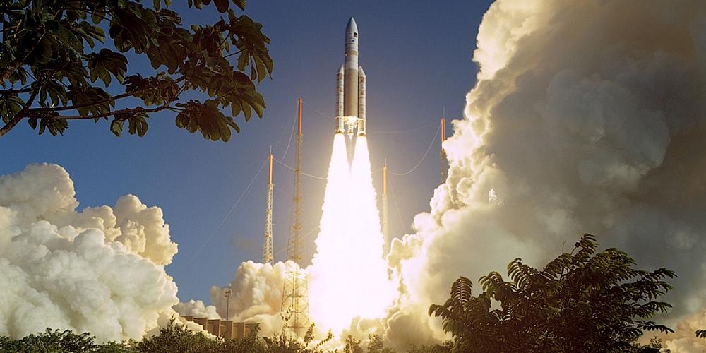 Lancering van een Ariane 5 draagraket